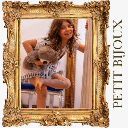 COMPLETO A RIGHE SALOPETTE E T-SHIRT